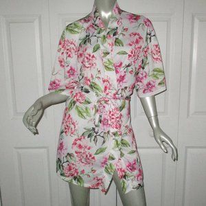 SHOW ME YOUR MUMU Pink Floral Sash Tie Sleeve Robe